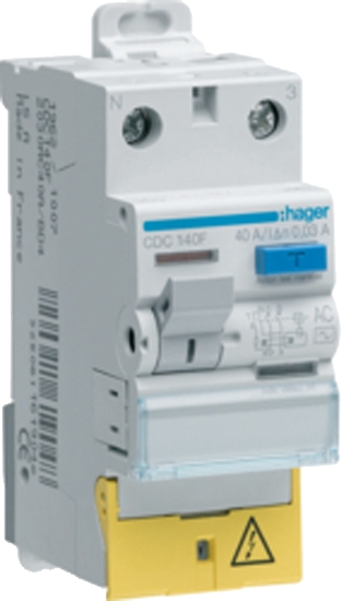 Interrupteur différentiel bipolaire type AC 63 A 100 mA Hager