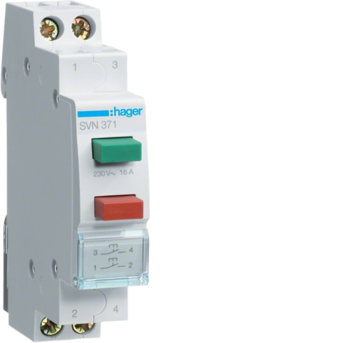 Bouton poussoir à impulsion Hager