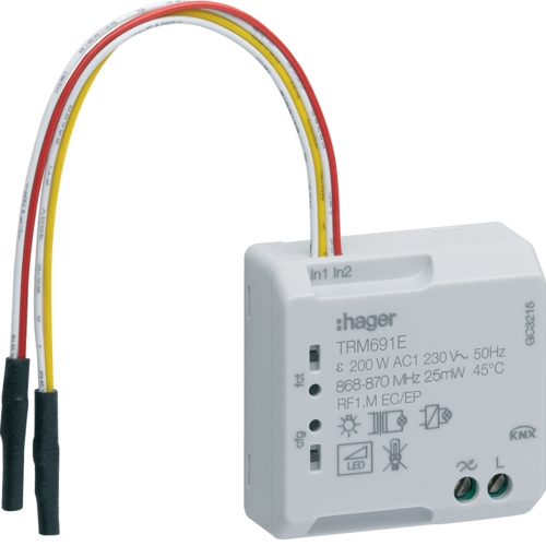 Émetteur 2 entrées / récepteur 1 sortie variation 2 fils 200 W Hager
