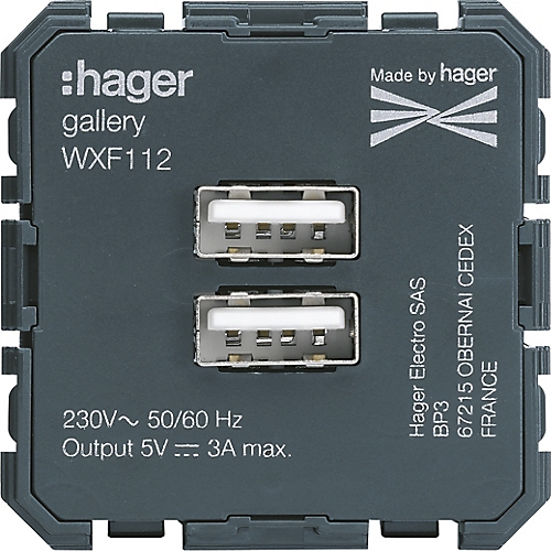 Chargeur USB - Gallery Hager