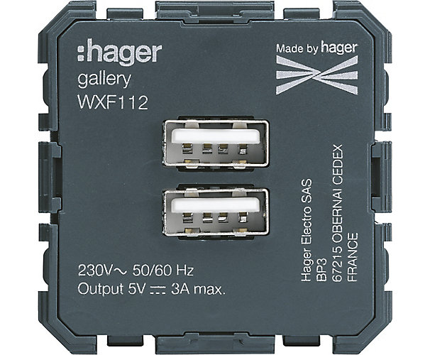 Chargeur USB - Gallery Hager