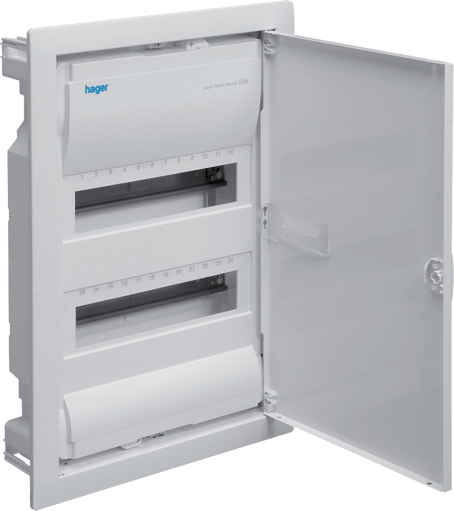Coffret de distribution encastré Volta - 12 modules Hager