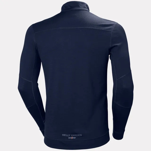 Tee-shirt demi-zippé laine de mérinos homme Lifa Merino marine Helly Hansen