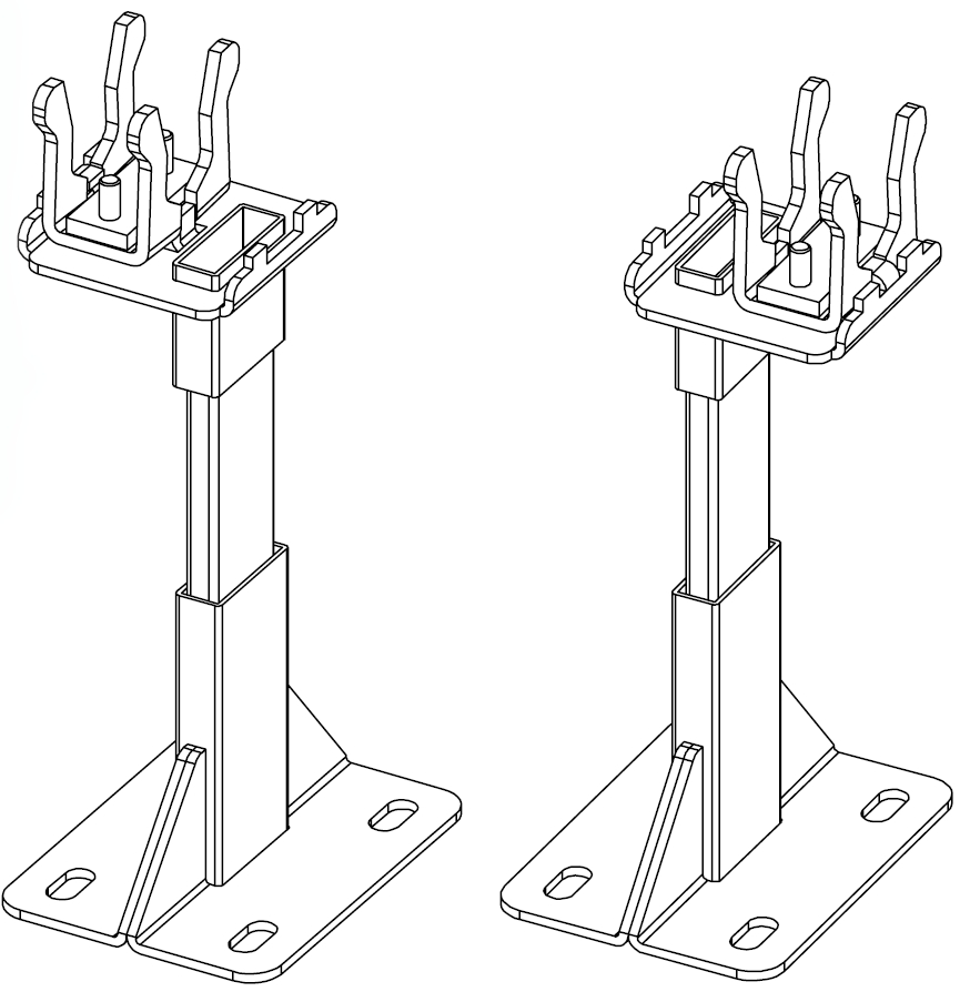  Pied universel réglable pour radiateur 