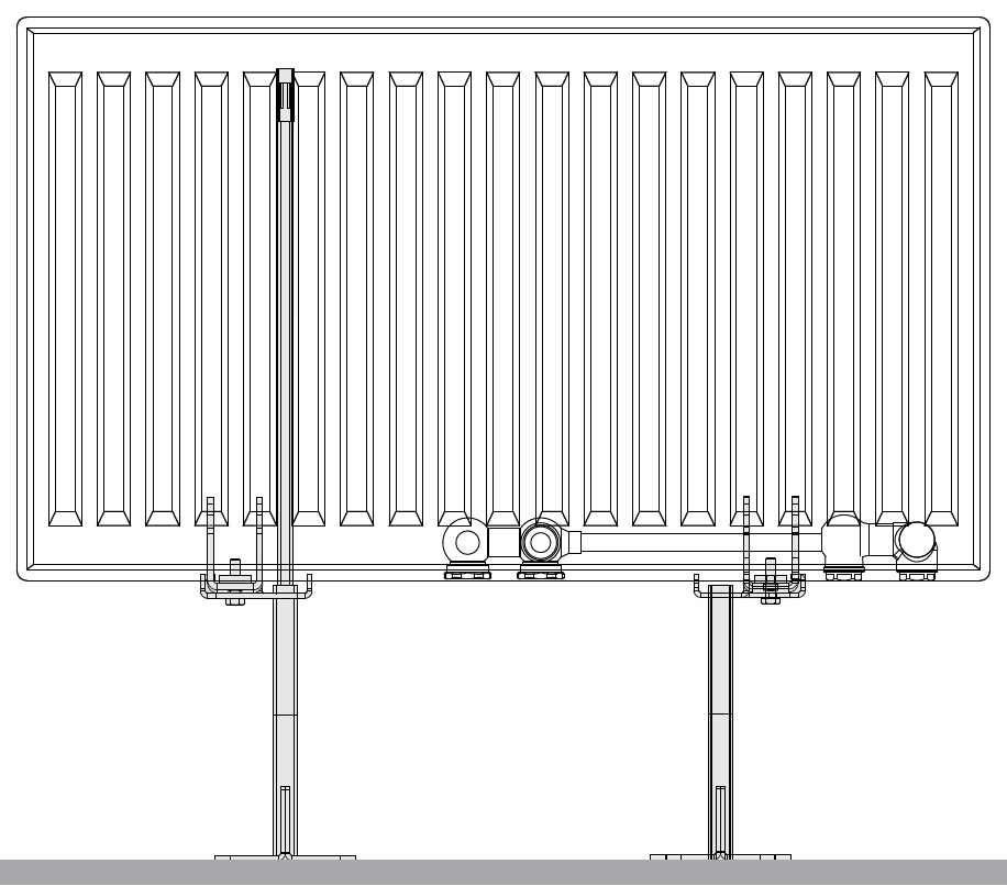 Pied universel réglable pour radiateur Henrad