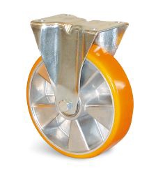 Roulette platine fixe à billes polyuréthane Guitel Hervieu