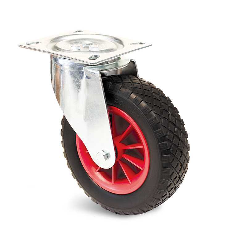 Roulette pivotante Resilex à platine roulement à rouleaux manutention douce polyuréthane thermoplastique avec frein stop top