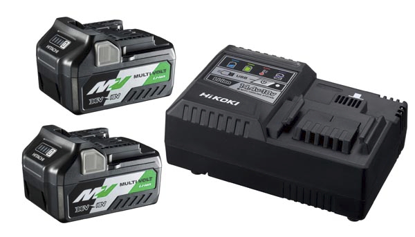 Pack 2 batteries Multivolt 18 V/36 V + Chargeur Hikoki