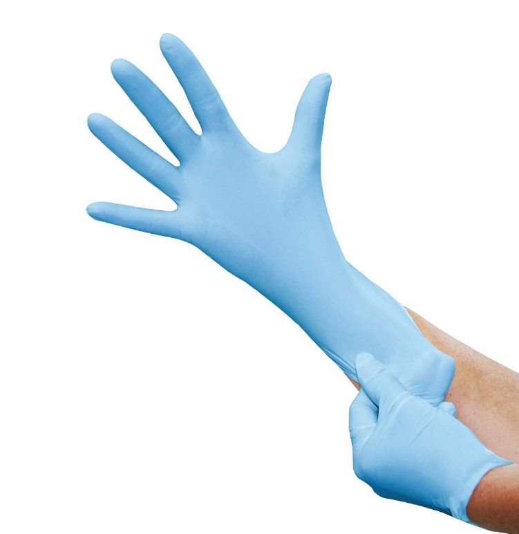 Gants nitrile Safetouch Advanced Heavy non poudrés - Bleu Hopen