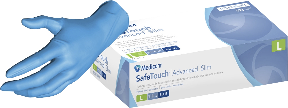 Gants jetables nitrile non poudré Safetouch Advanced Slim 1175 Medicom