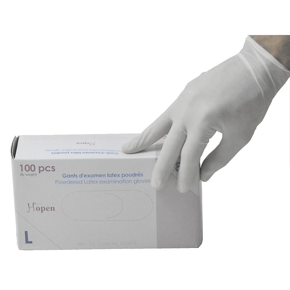 Gants jetables latex poudré 30.001 Medicom