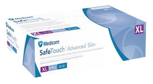Gants jetables nitrile poudré Safetouch Advanced Slim 1198 Medicom