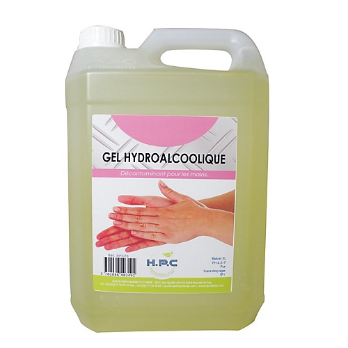 Gel Hydroalcoolique , gel antiseptique des mains et matériels - bidon de 5L HPC