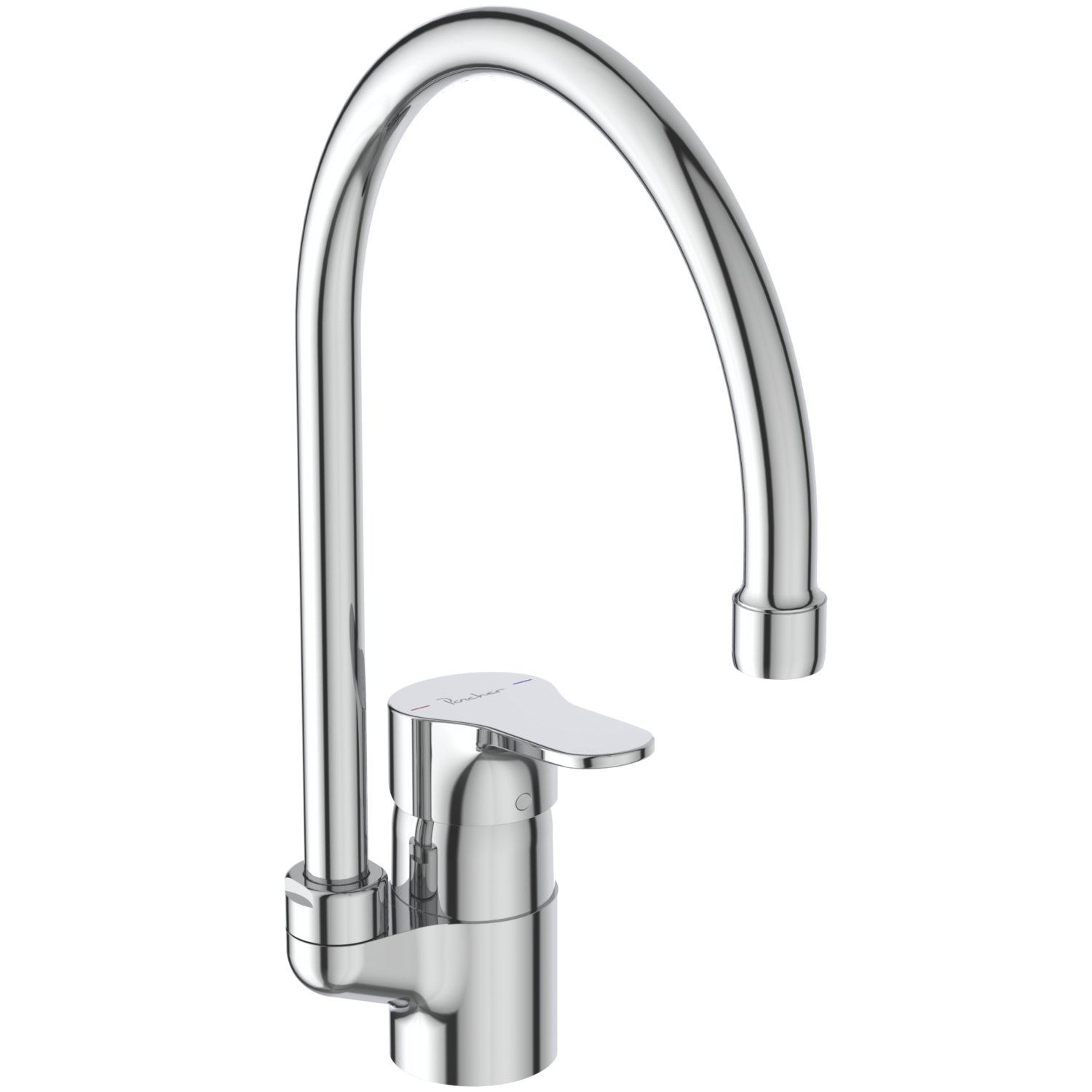 Novaservis Ferro - Mitigeur d'évier avec bras flexible, 2 jets, beige /  chrome 70730,0BE