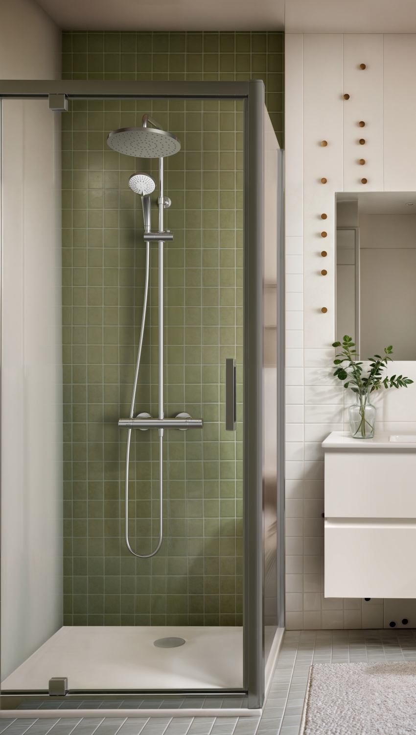 Colonne de douche thermostatique Olyos II Ø 250 mm Porcher