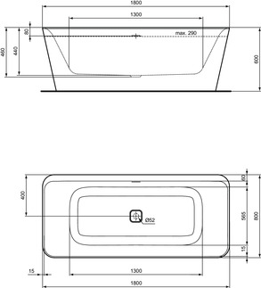 Baignoire îlot Tonic II Ideal Standard