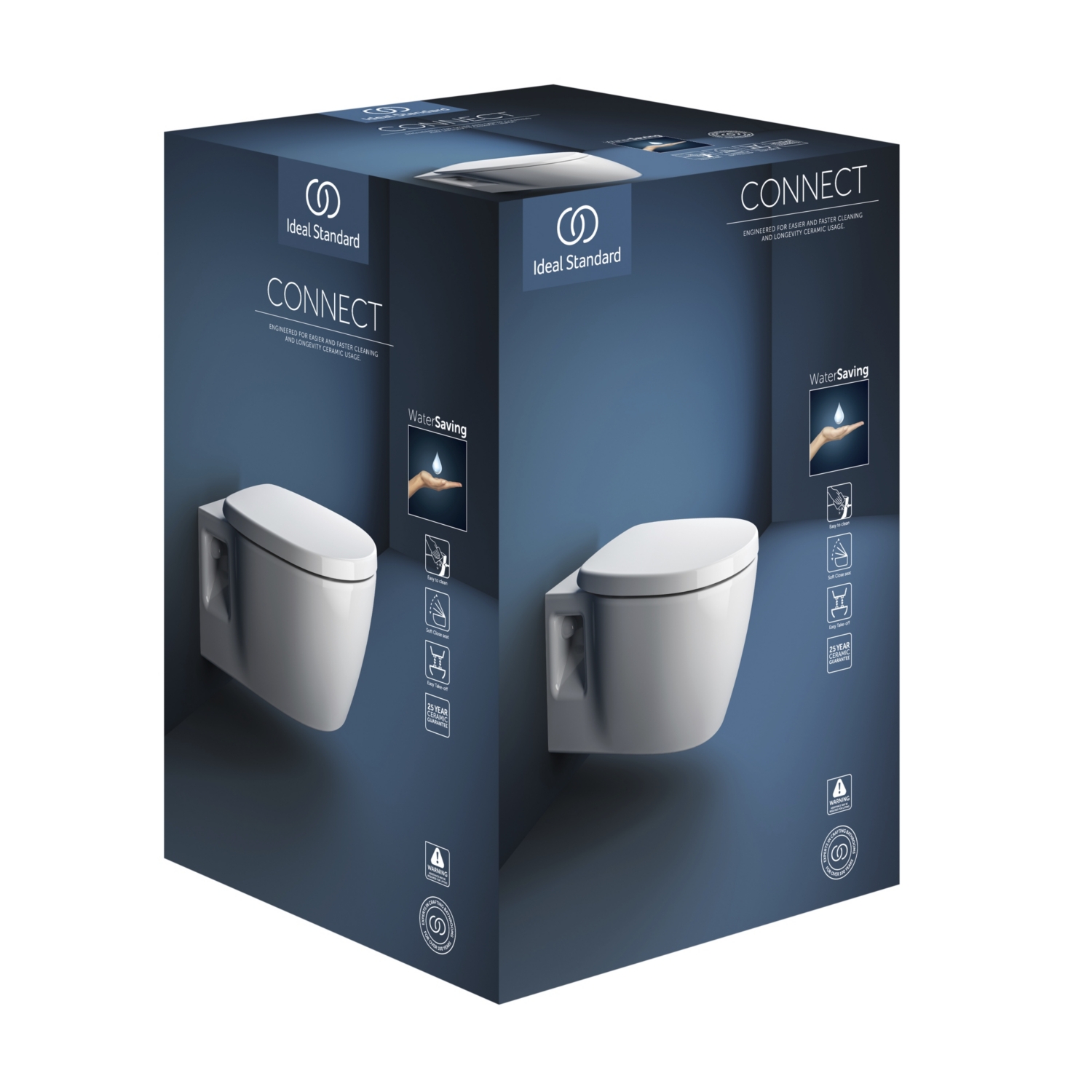 Pack WC suspendu Connect avec bride - Abattant frein de chute Ideal Standard