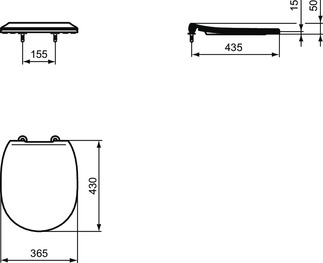 Abattant Connect ultra-fin Ideal Standard