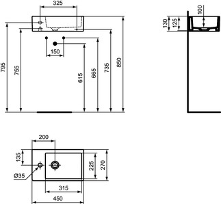 Lave-mains Strada K081701 Ideal Standard