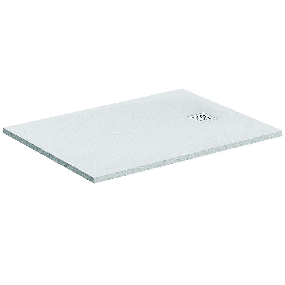Receveur de douche Ultra Flat S ultra-plat rectangulaire antidérapant à poser ou à surélever ou à encastrer blanc 140 x 90 cm