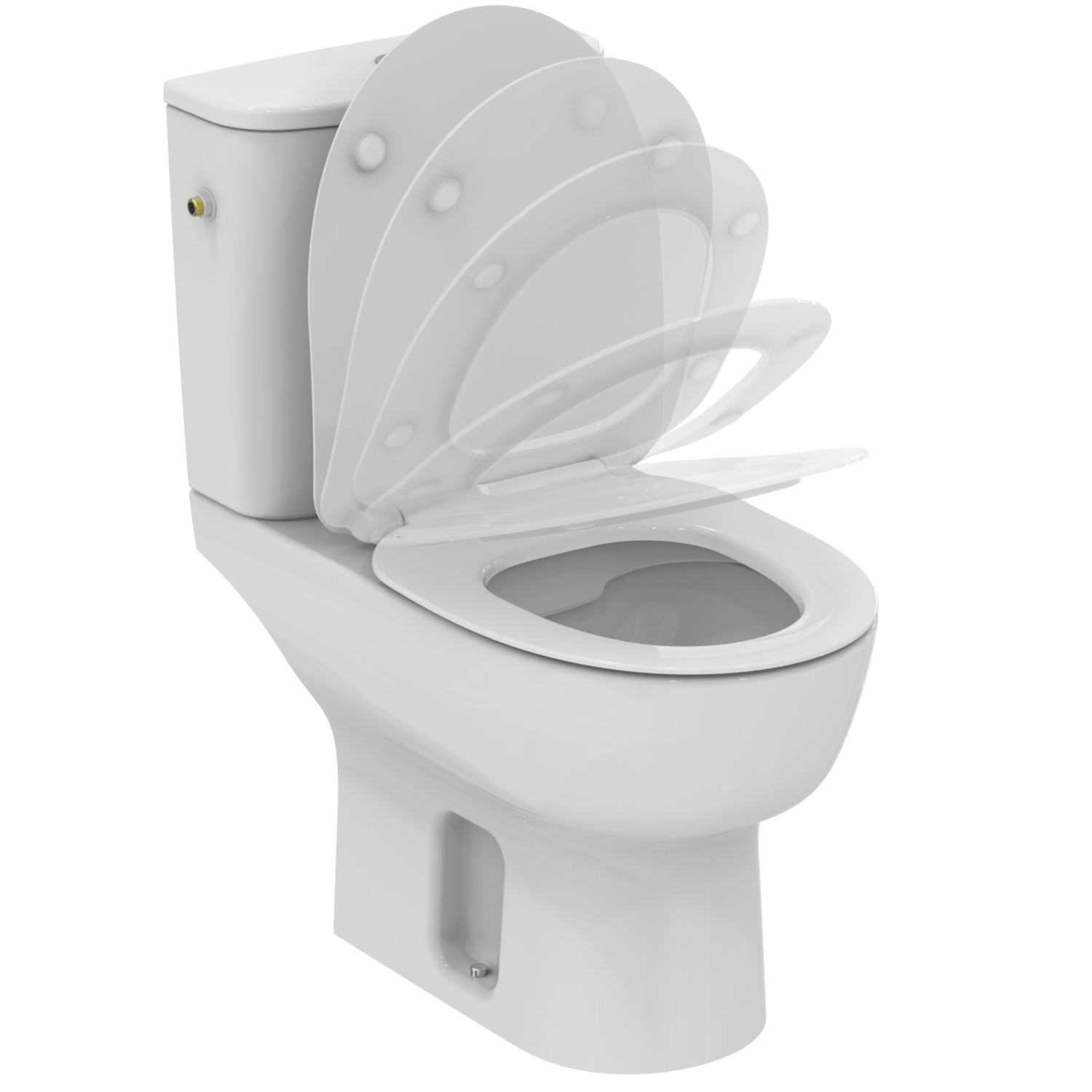 Pack WC à poser complet Okyris sans bride abattant frein de chute - Sortie horizontale P100001 Porcher