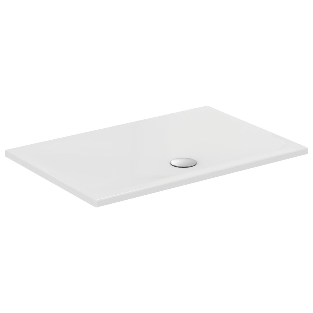 Receveur de douche Okyris ultra-plat rectangulaire à poser ou à encastrer blanc 120 x 90 cm