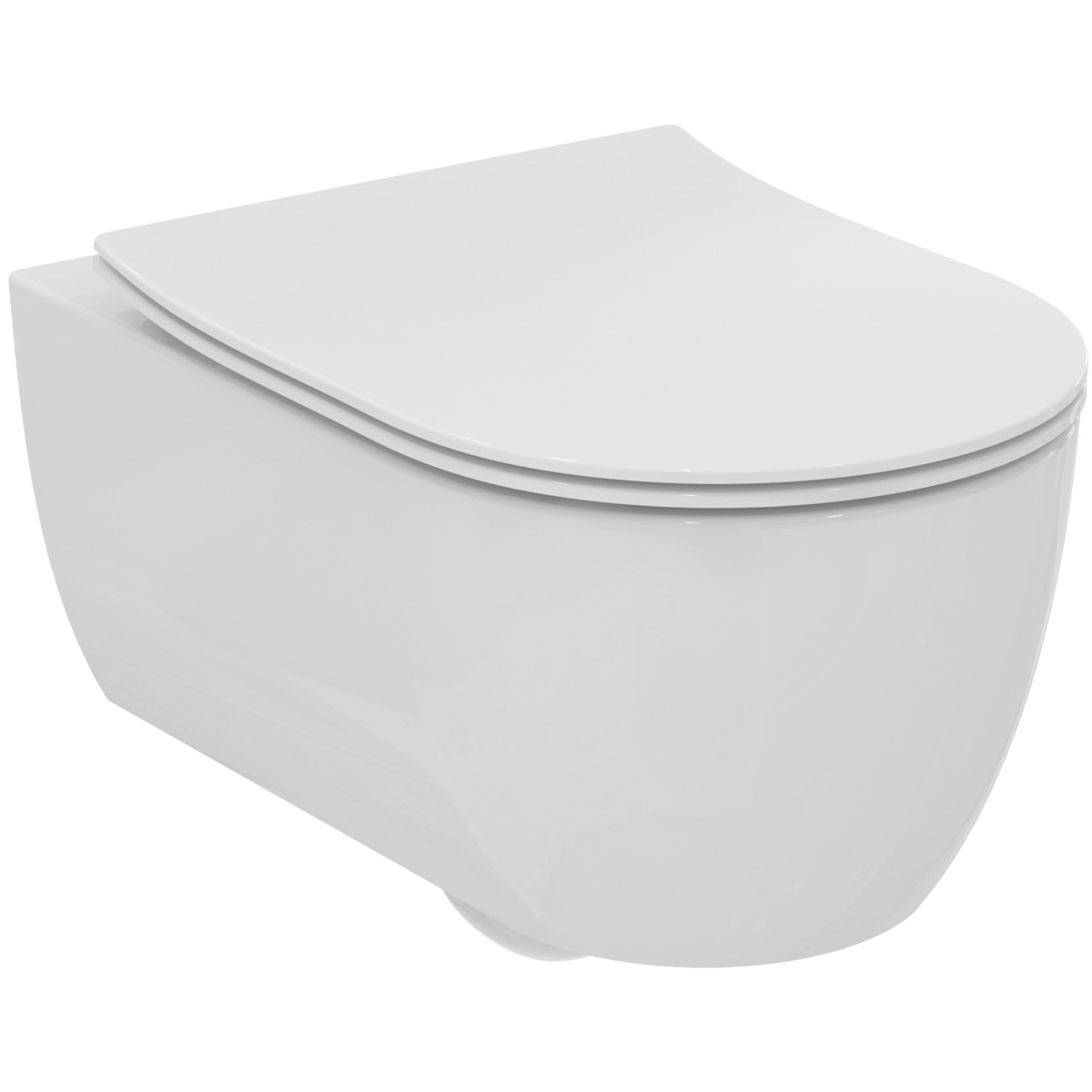 Pack WC suspendu Blend Curve Aquablade sans bride - Abattant frein de chute