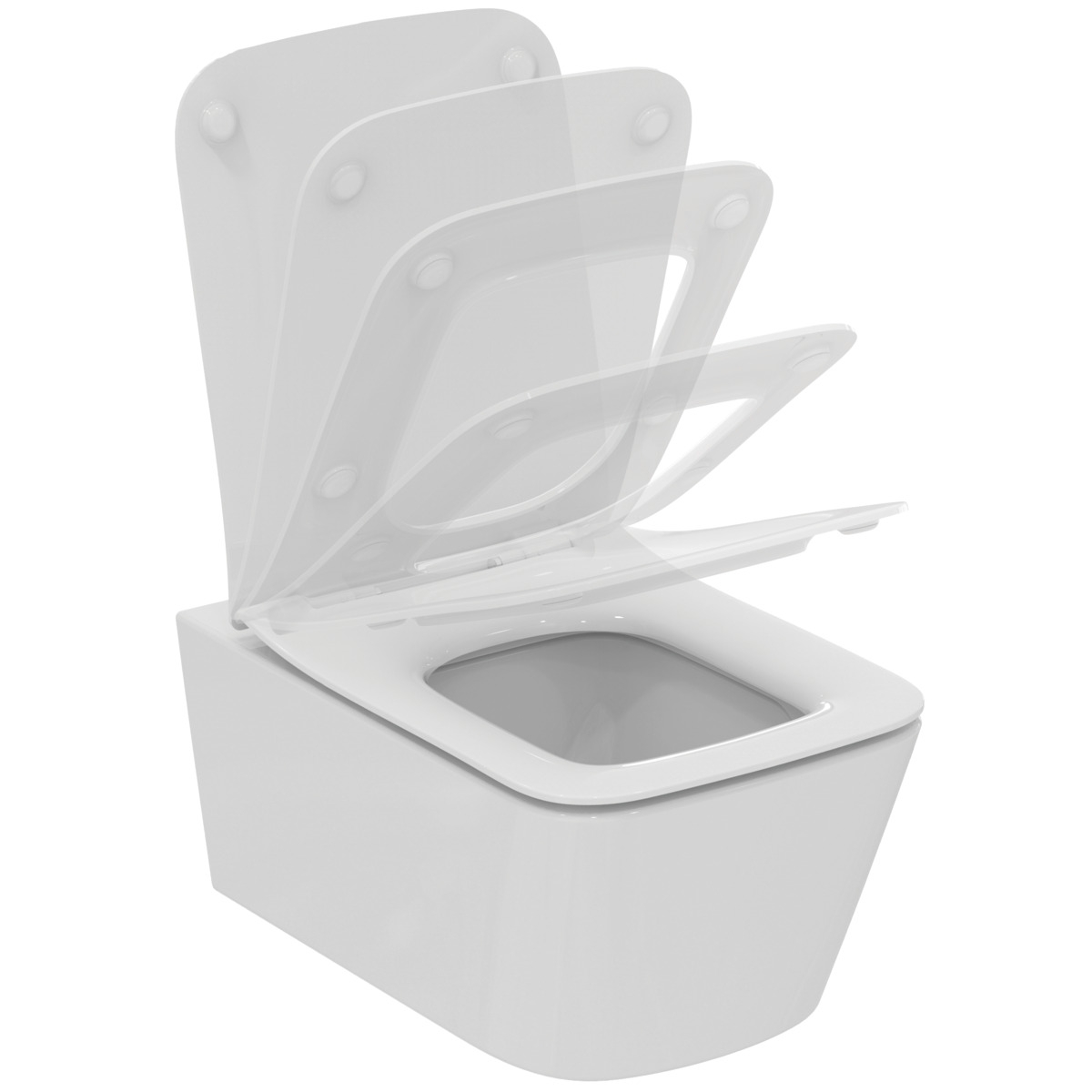 Pack WC suspendu Blend Cube Aquablade sans bride - Abattant frein de chute
