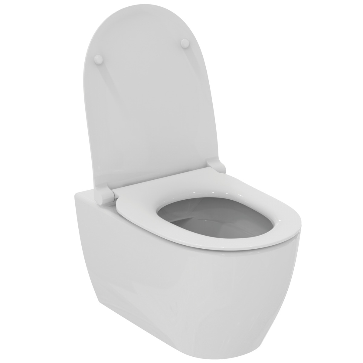 Pack cuvette WC suspendue i.life O sans bride HydroTwist abattant frein de chute Ideal Standard