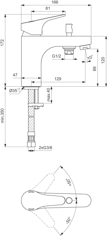 Mitigeur bain-douche Ulysse - Monotrou D0796AA Porcher