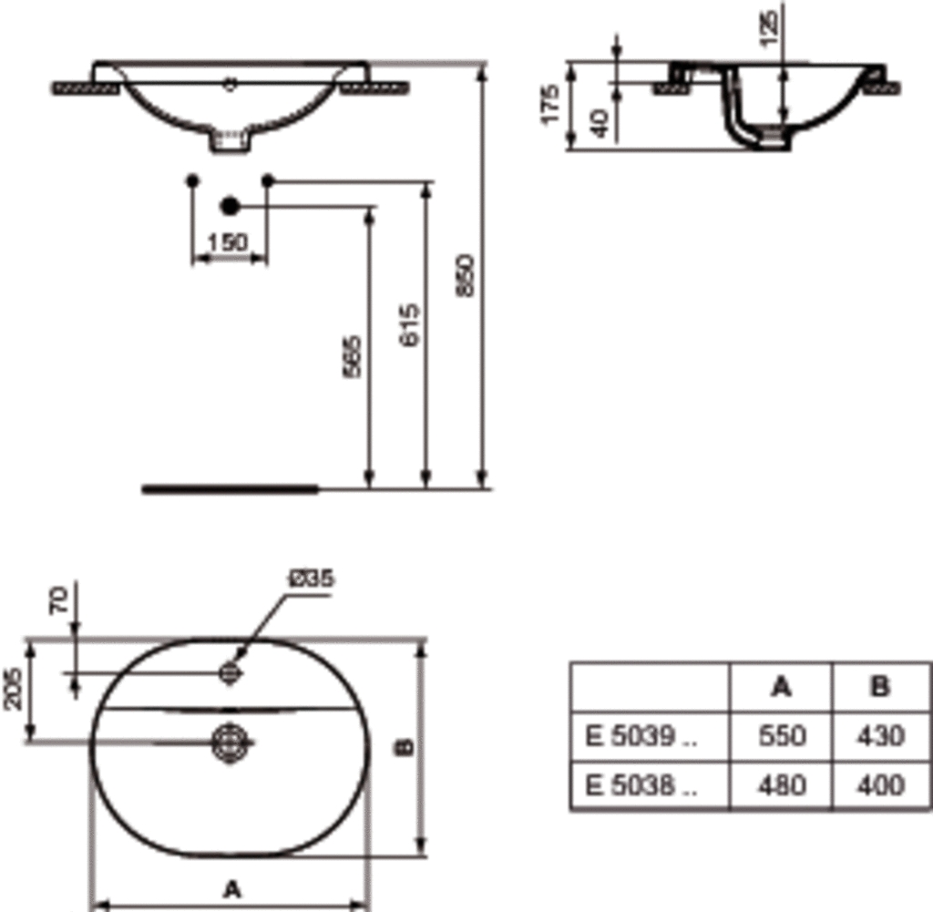 Vasque Connect ovale Ideal Standard