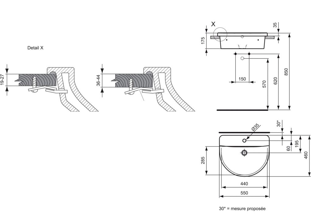 Vasque Connect Arc E797801 Ideal Standard