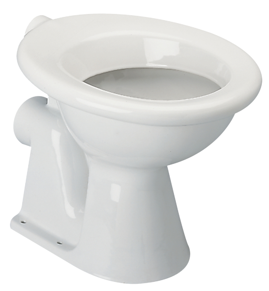  Cuvette seule à poser à alimentation indépendante Esculape avec assise ergonomique - Sortie horizontale P259101 