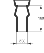 Tubulure courte pour Aspirambo P286101 Porcher