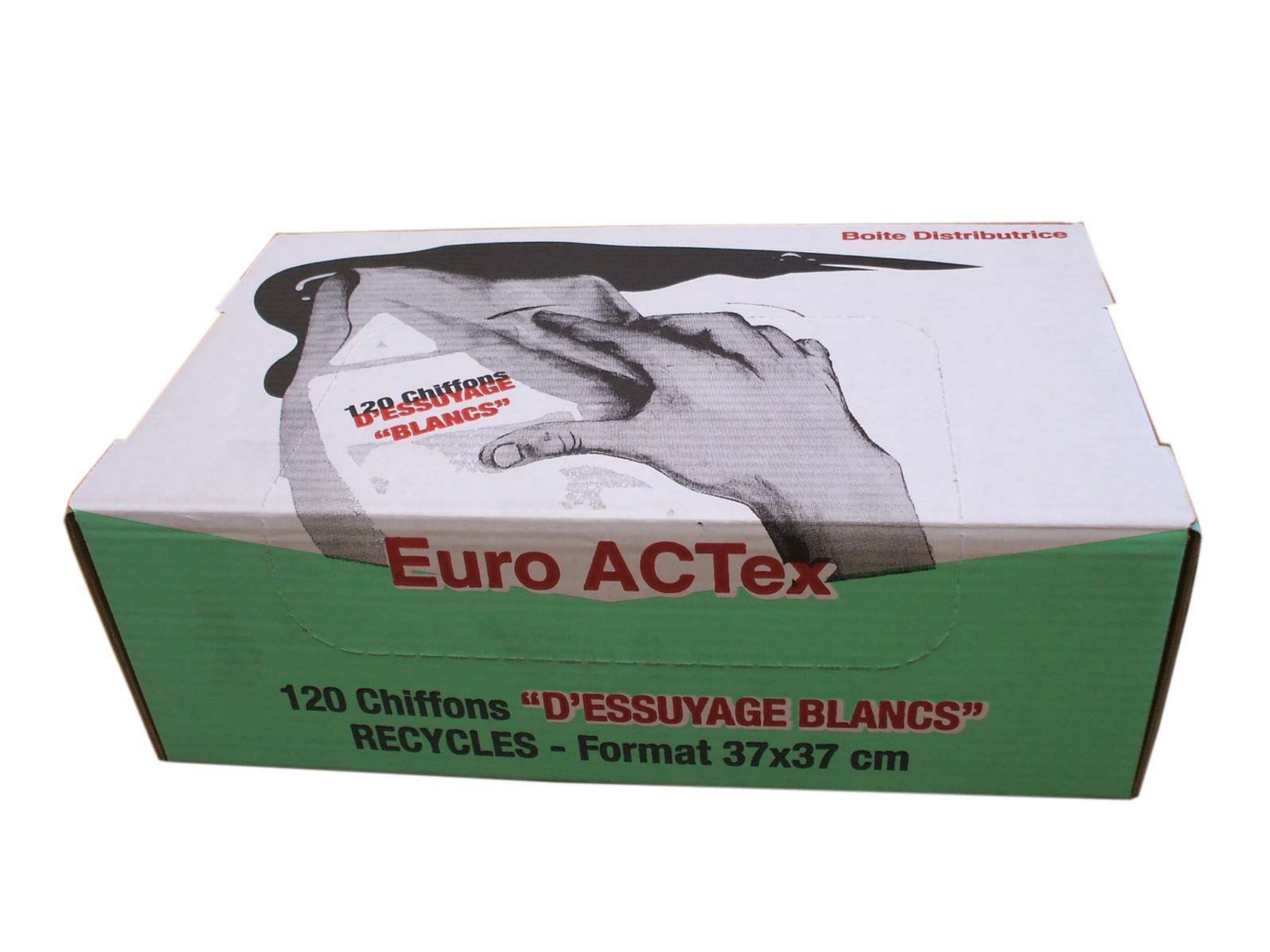 Chiffon d'essuyage EUROACTEX - Blanc Cristal Distribution