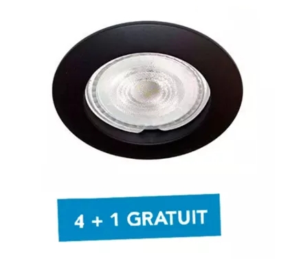 Lot de 4 collerettes fixes rondes KSA 1002 + 1 collerette offerte Indigo