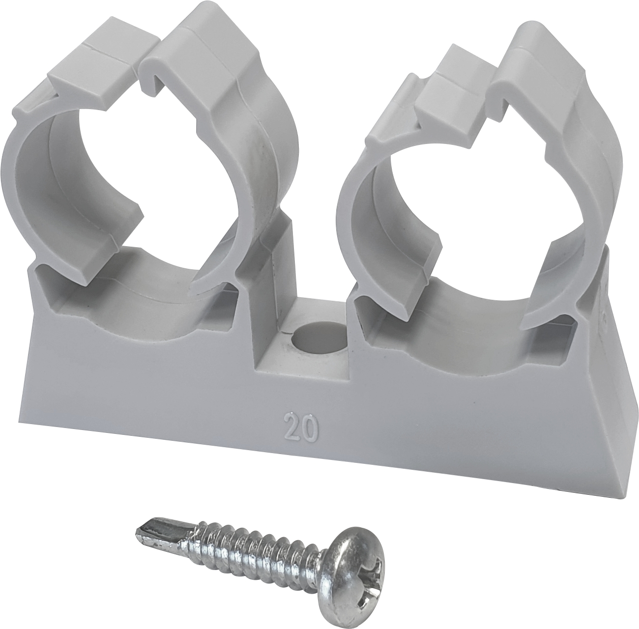 Collier de fixation Rapid-Tub double Diam 20 mm