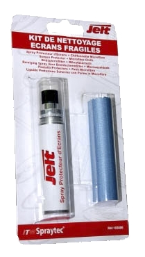 Kit nettoyant écran fragile : 1 spray 25ml et chiffonette 103800 Jelt