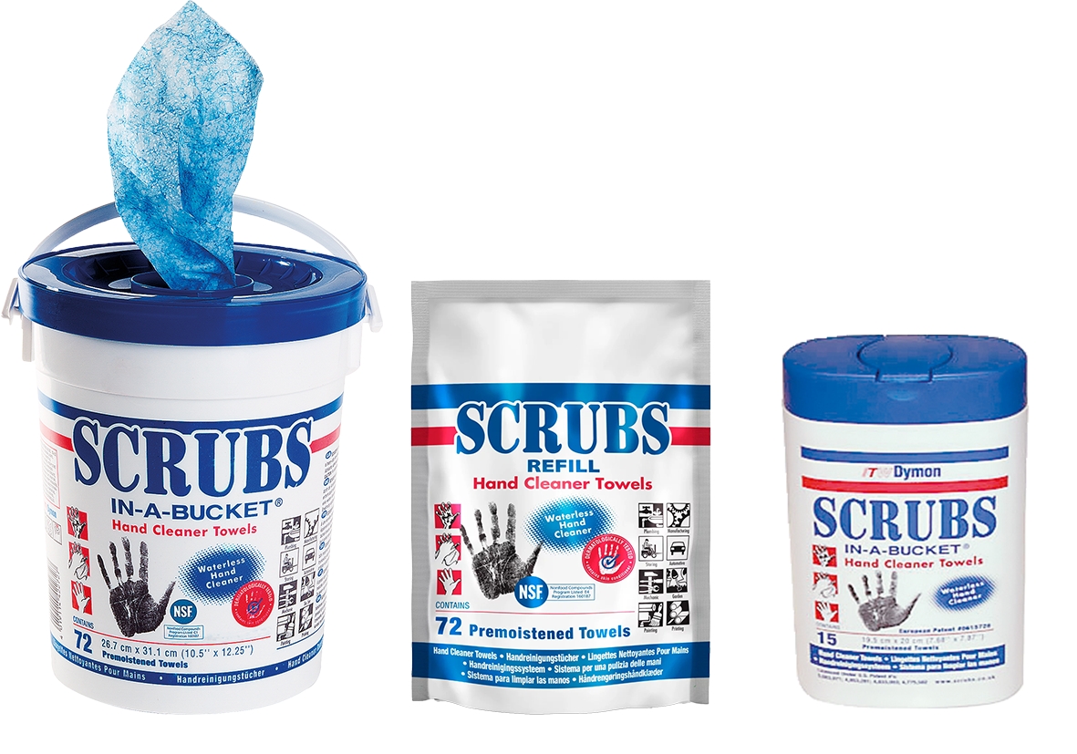  Lingettes nettoyantes Scrubs - Seau de 72 