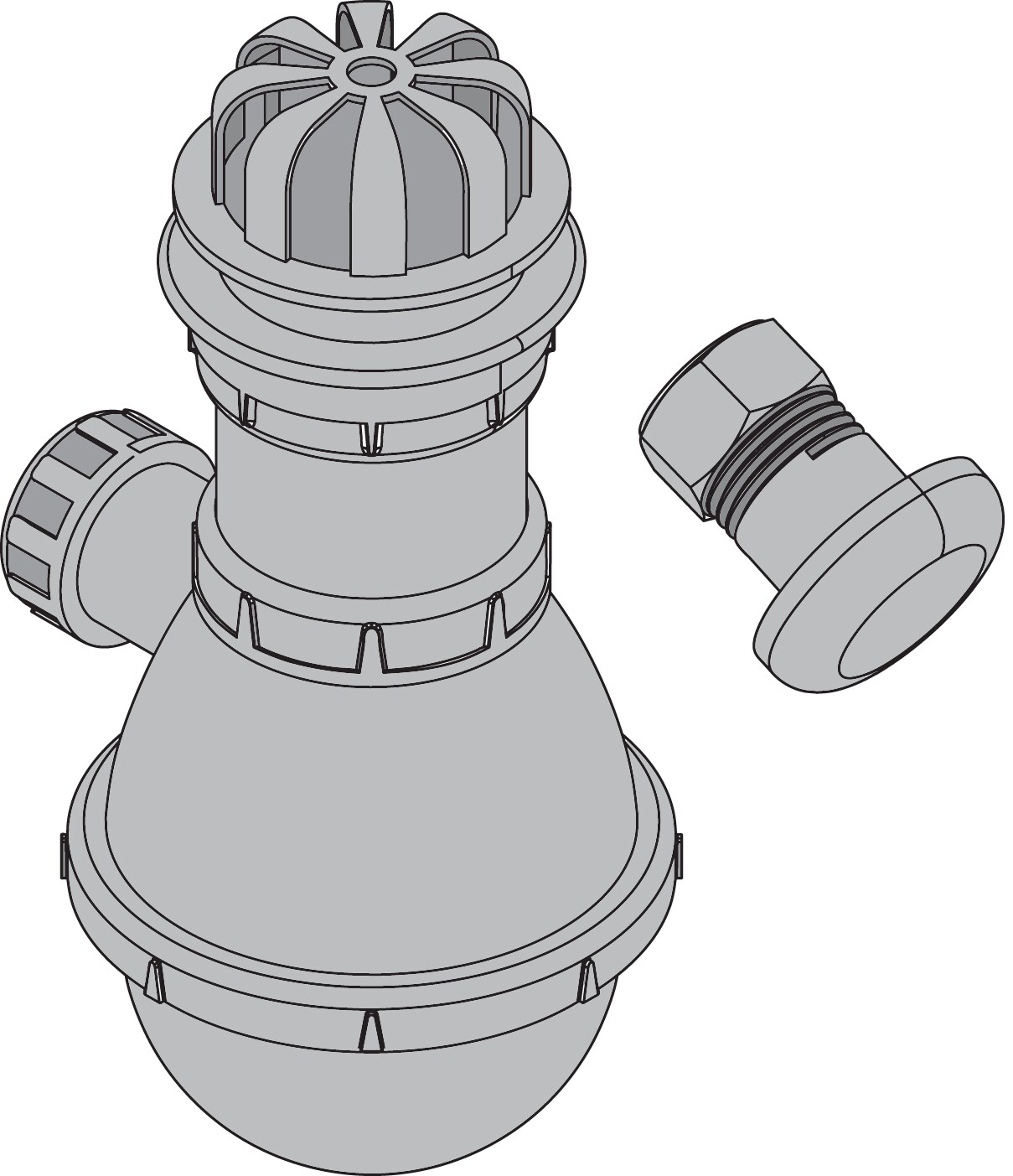  Equipement complet pour urinoir Coquille 2 E74560-CP 