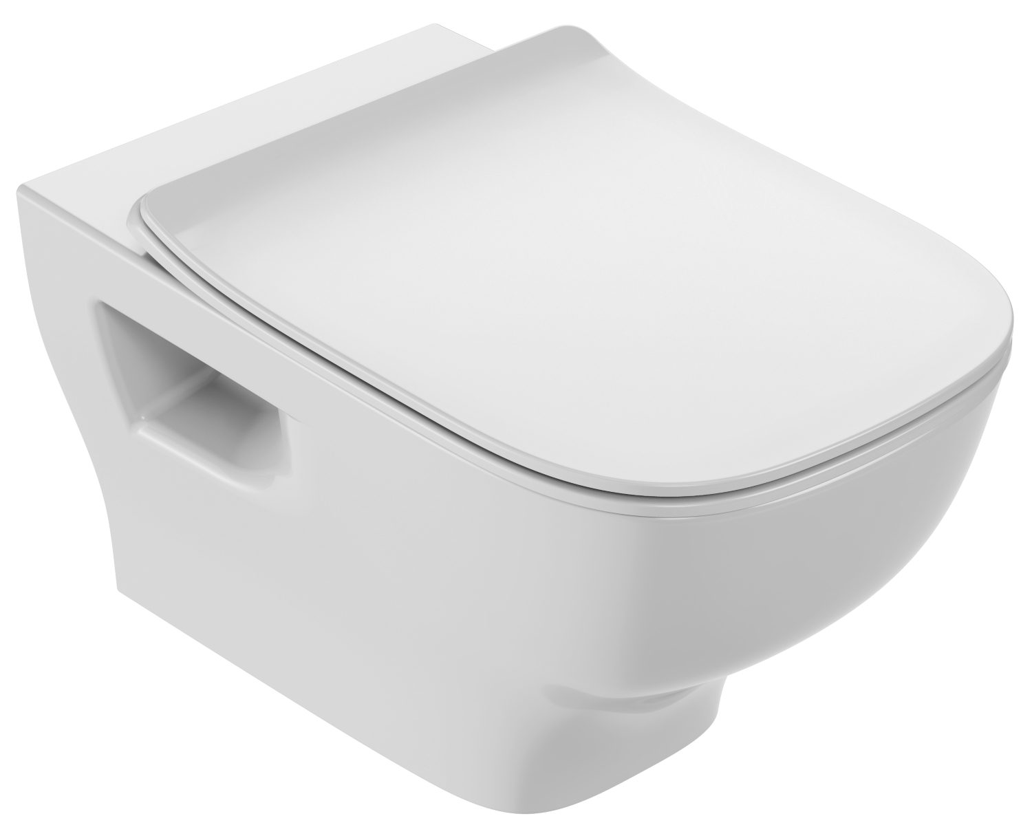 Pack WC suspendu Struktura sans bride - Abattant frein de chute slim Jacob Delafon
