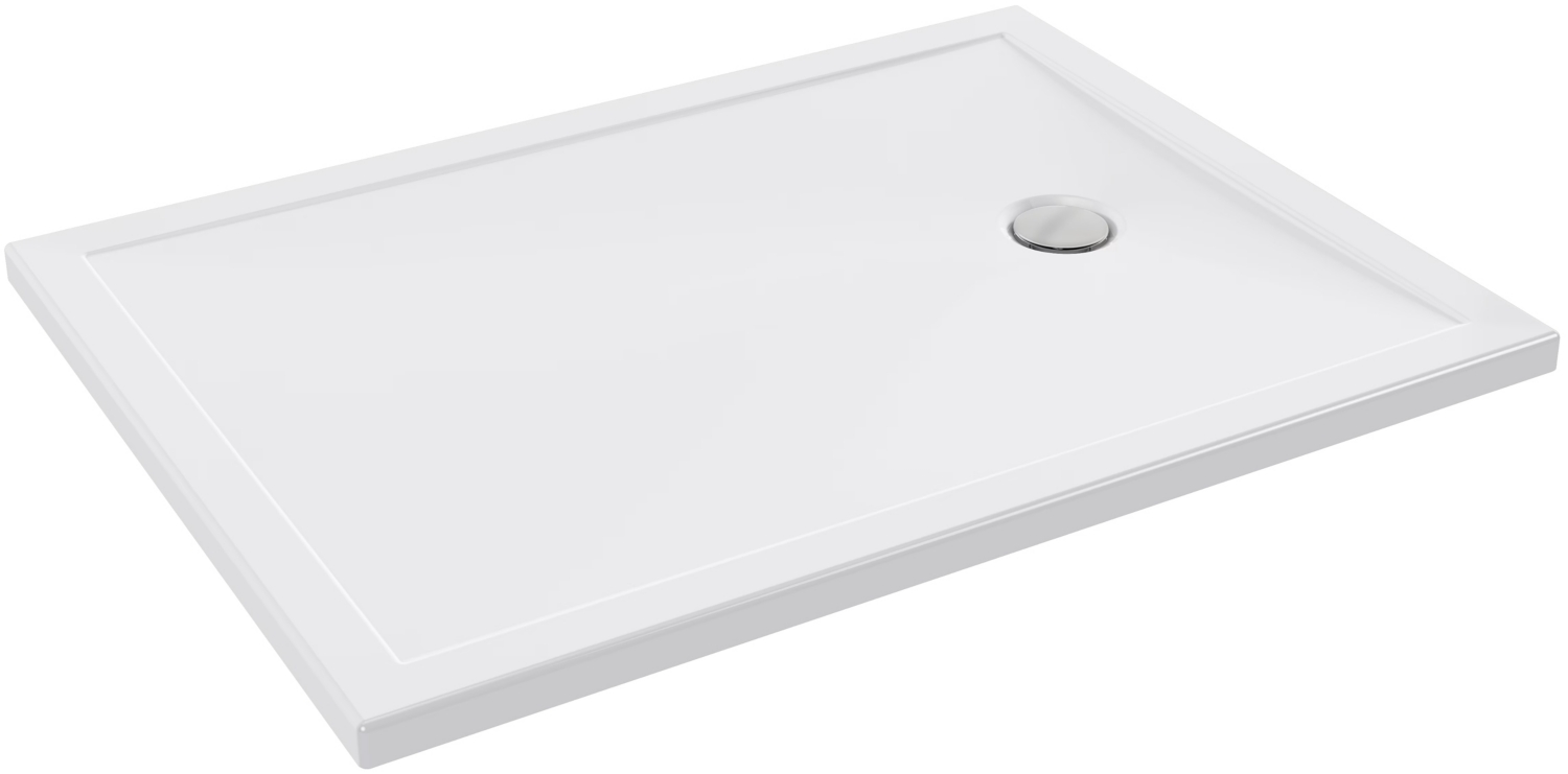 Receveur extra-plat Kyreo rectangulaire à poser ou à encastrer bonde largueur Jacob Delafon