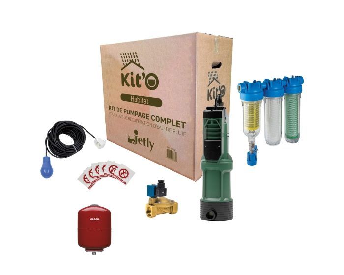 Kit'O Habitat - Kit alimentation WC + lave-linge pour cuve de récupération pluviale Jetly