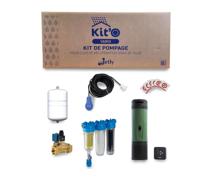 Kit'O Vario - Kit alimentation robinets de jardin + lave-linge + WC pour cuve de récupération pluviale Jetly