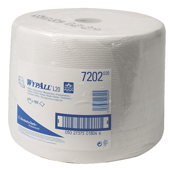  Chiffons d'essuyage Wypall® L10 - Blanc - 23,5 x 38 cm 