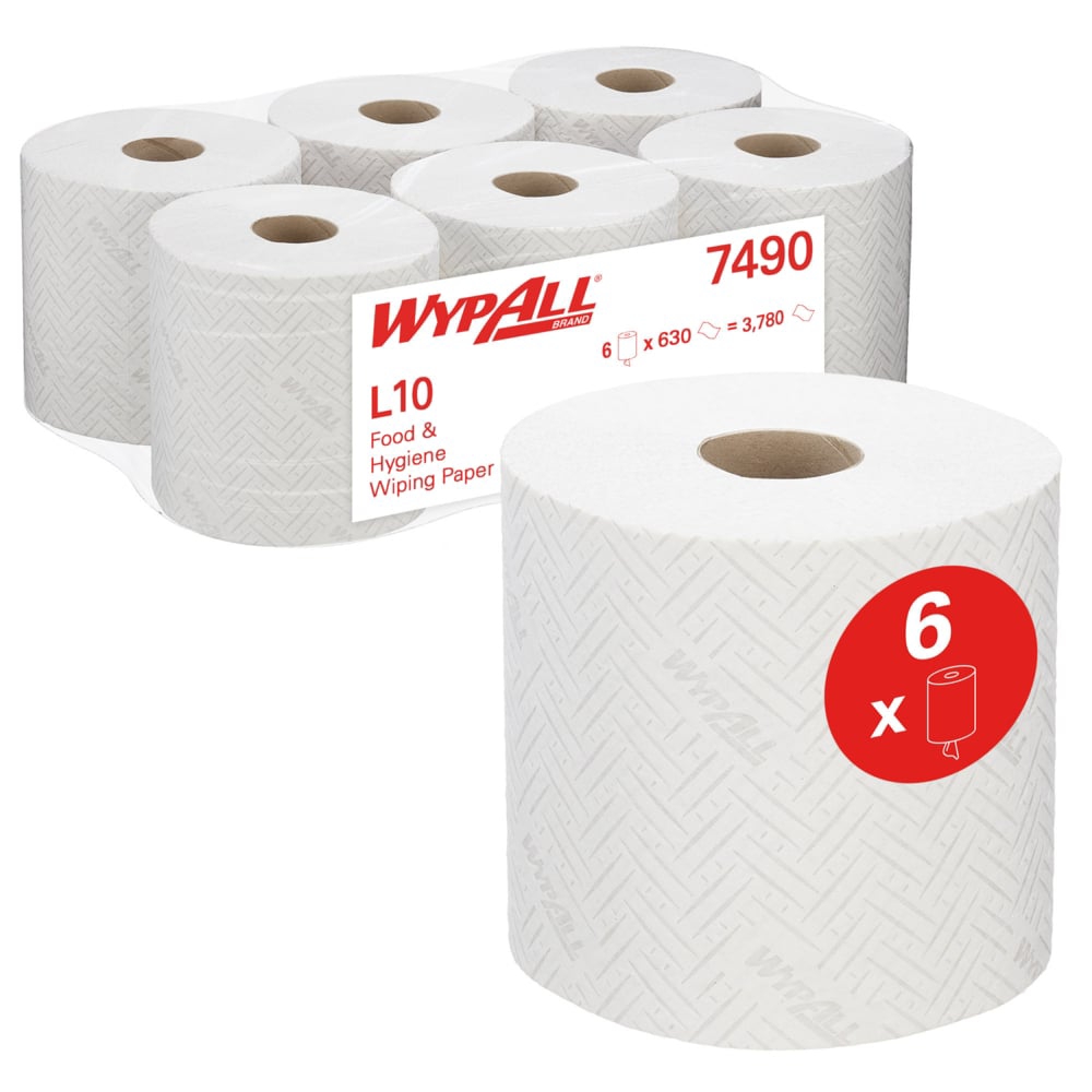 Rouleaux d'essuyage WypAll® Hygiène & Surfaces Alimentaires Kimberly Clark