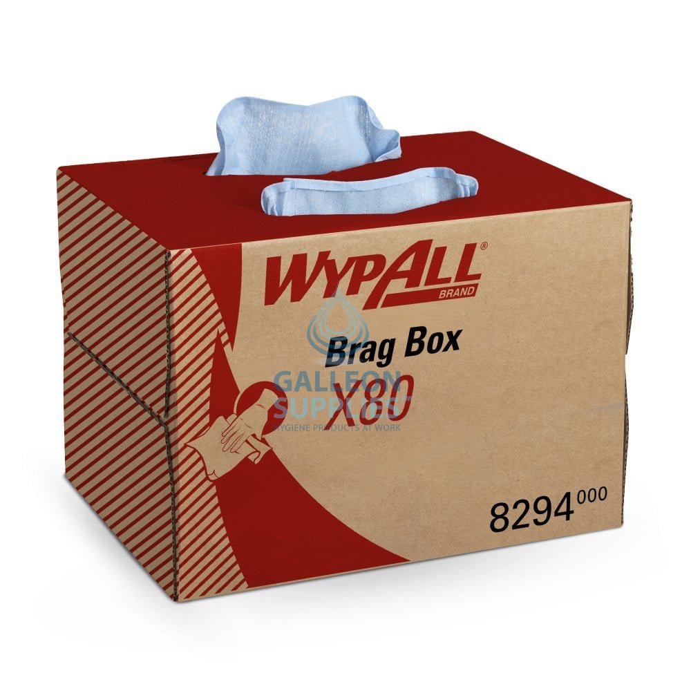 Chiffons d'essuyage Wypall® Bleu - Boite de 160 formats Kimberly Clark