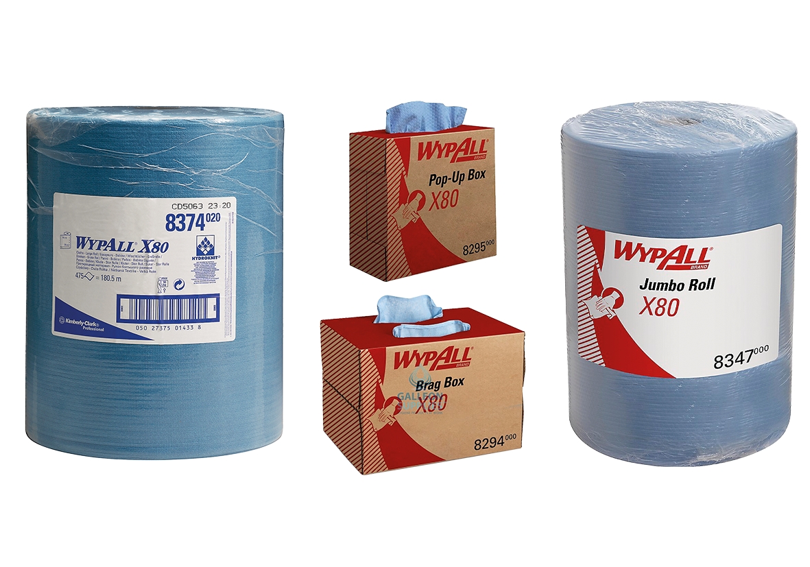 Chiffons d'essuyage Wypall® X80 Kimberly Clark