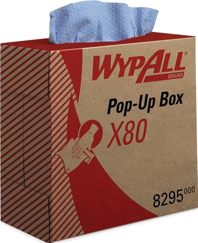 Chiffons d'essuyage Wypall® Bleu - Boite de 80 formats Kimberly Clark