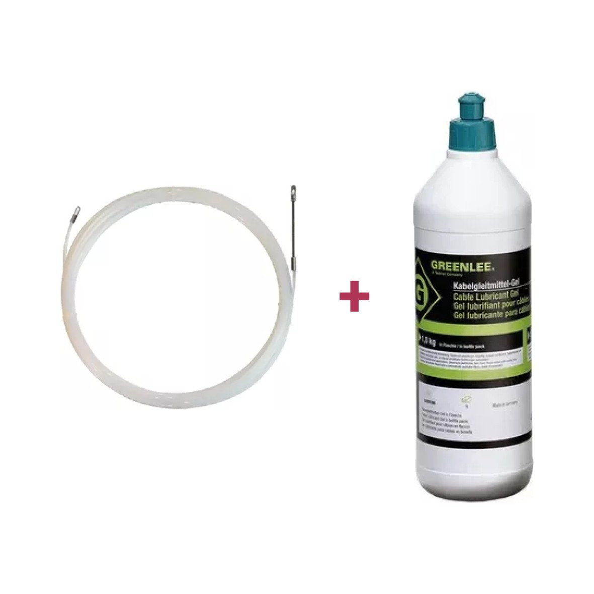Lot tire-fils en Nylon + gel lubrifiant pour installation de câbles